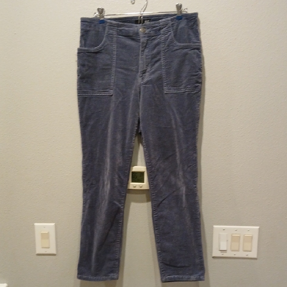 Kut from the Kloth Gray Blue Corduroy Trousers Pants Size 10  Cotton Soft